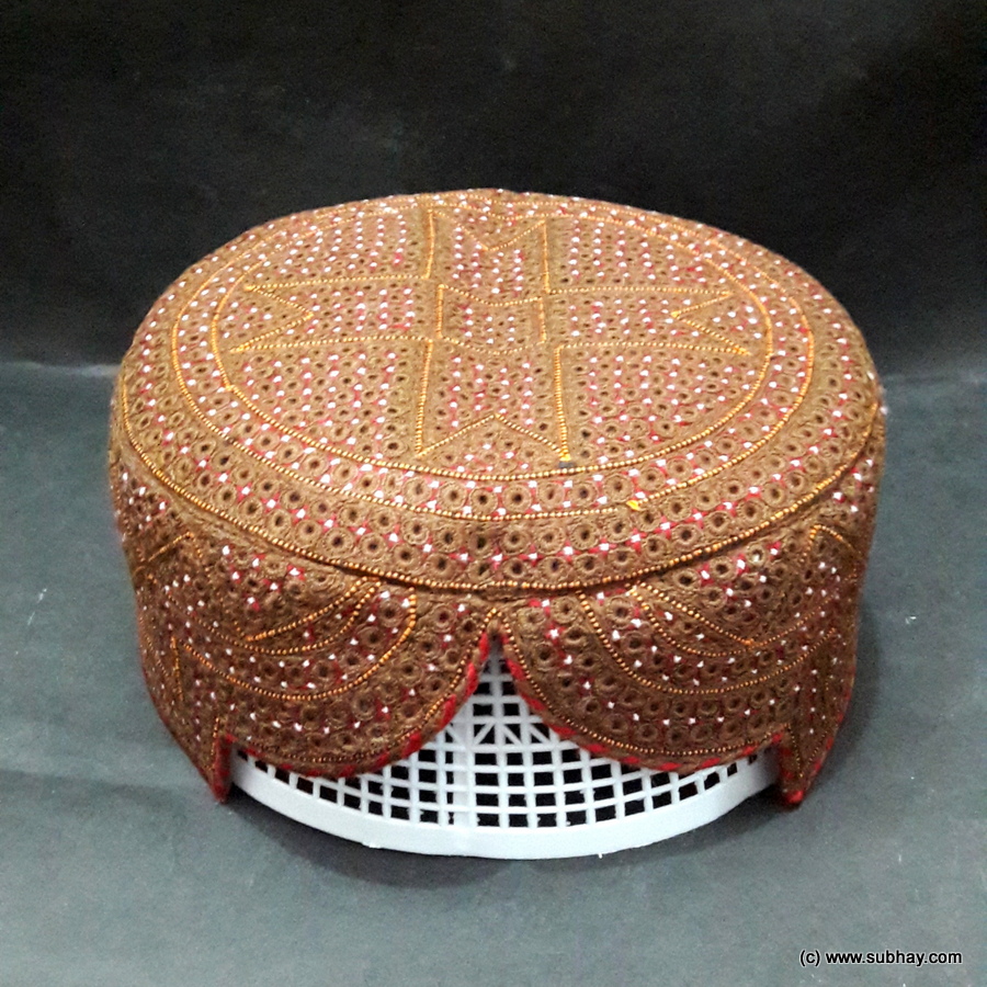 Brown Color Chakki Sindhi Cap / Topi (Hand Made) MKC-717